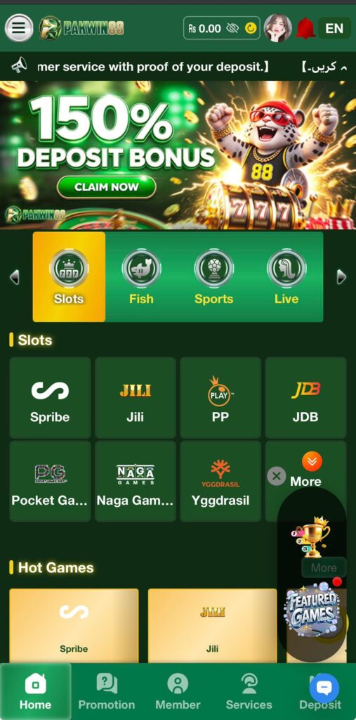 PakWin88 Game Dashboard 