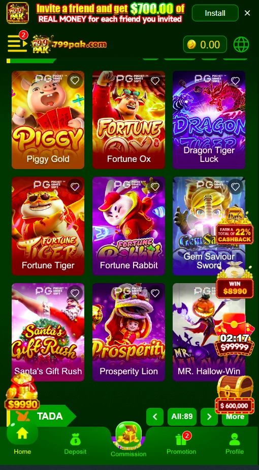 799pak Game Dashboard