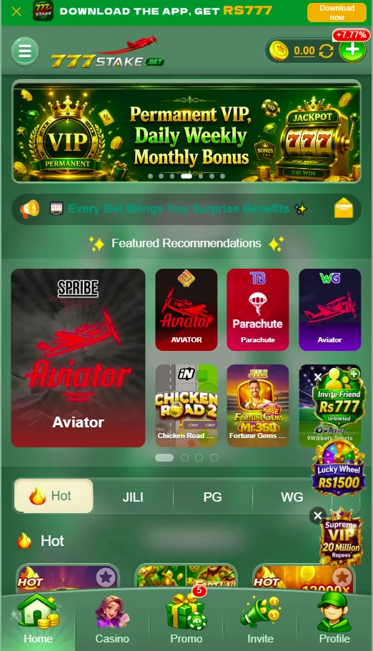 777STAKE Game App