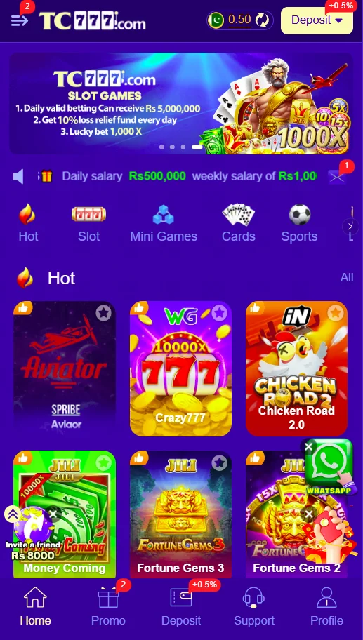TC777 Game Homepage
