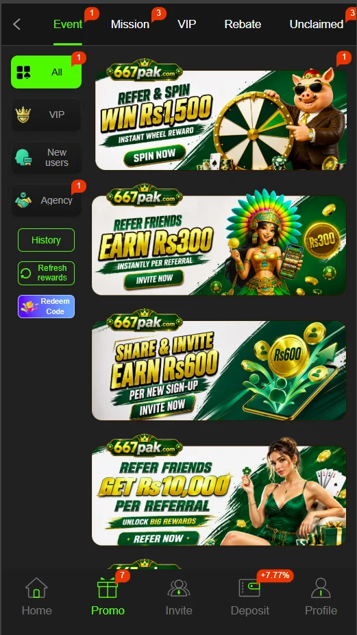 667Pak Game latest promotion and mobile gaming offer